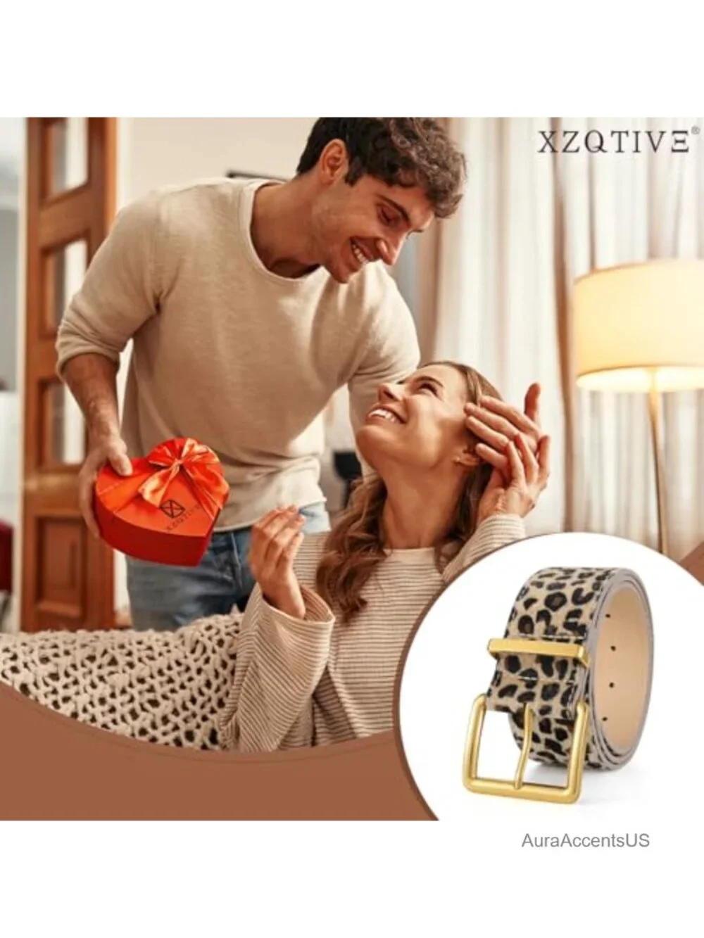 Wide Suede Belt with Gold Buckle Chunky Fashion Waist Belt